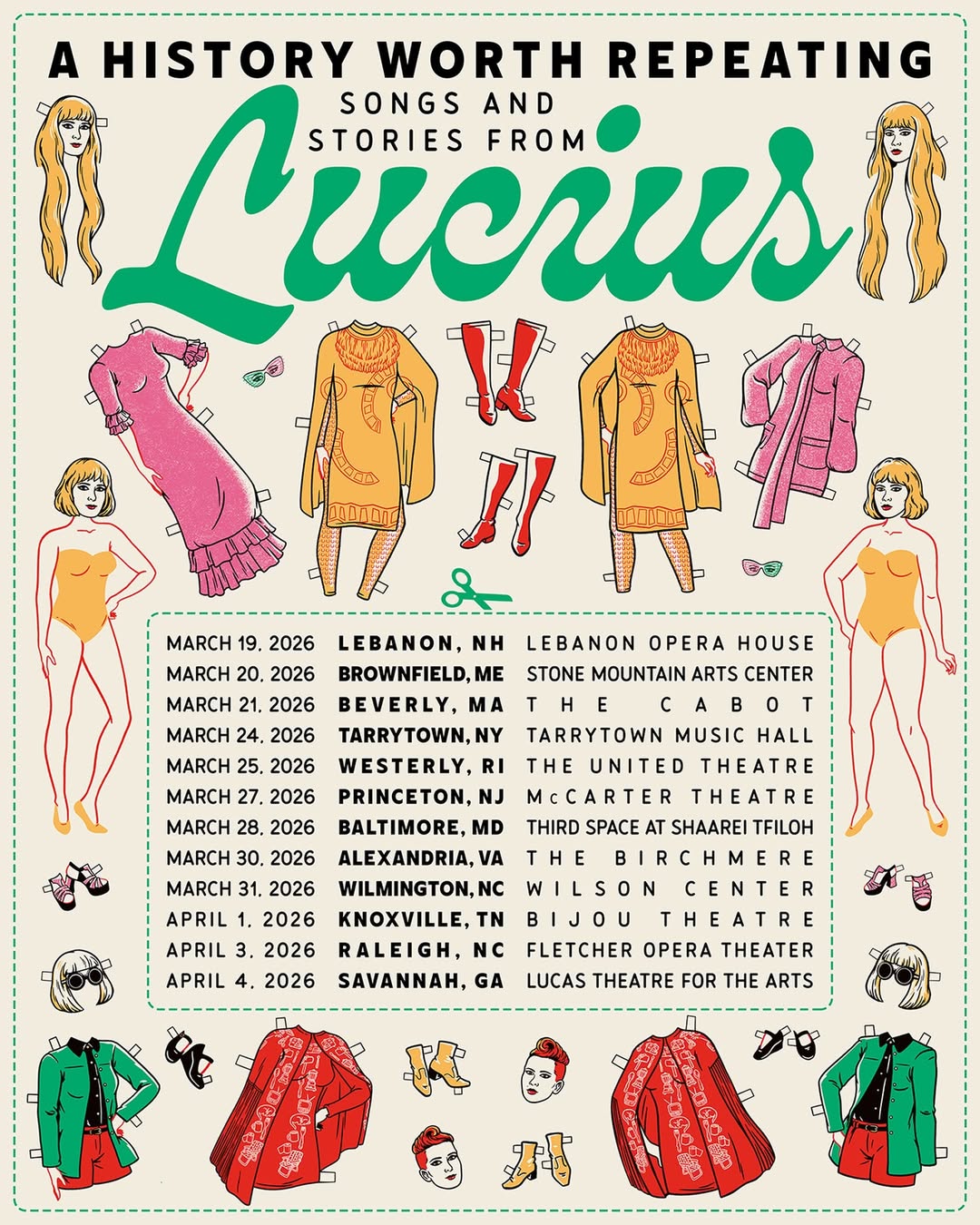 Lucius A History Worth Repeating Tour Poster 2026